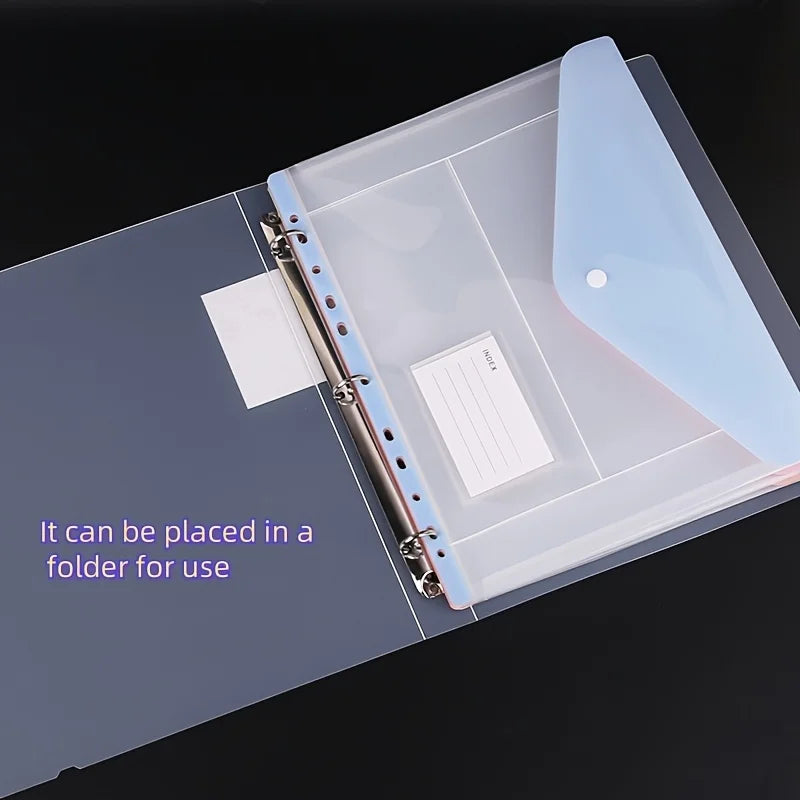 A4 Loose-Leaf File Bags – Expandable Storage with 11-Hole Binding for School