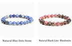 Natural Stone Bead Bracelet – Healing Crystal Gemstone Jewelry for Men and Women