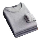 Thermal Fleece T-Shirt – Men's Long-Sleeved Velvet Padded Base Layer for Winter
