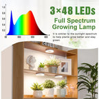 Full Spectrum Halo LED Grow Light – Dimmable Timer Lamp for Indoor Plants