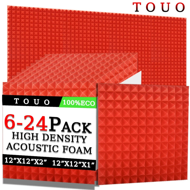 Acoustic Foam Pyramid Panels – Sound Insulation for Home Studio Recording