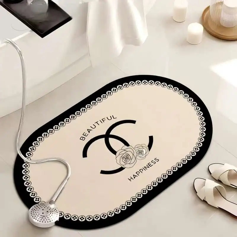 Absorbent Bathroom Floor Mat – Anti-Slip Quick Dry Rug for Home Entrance