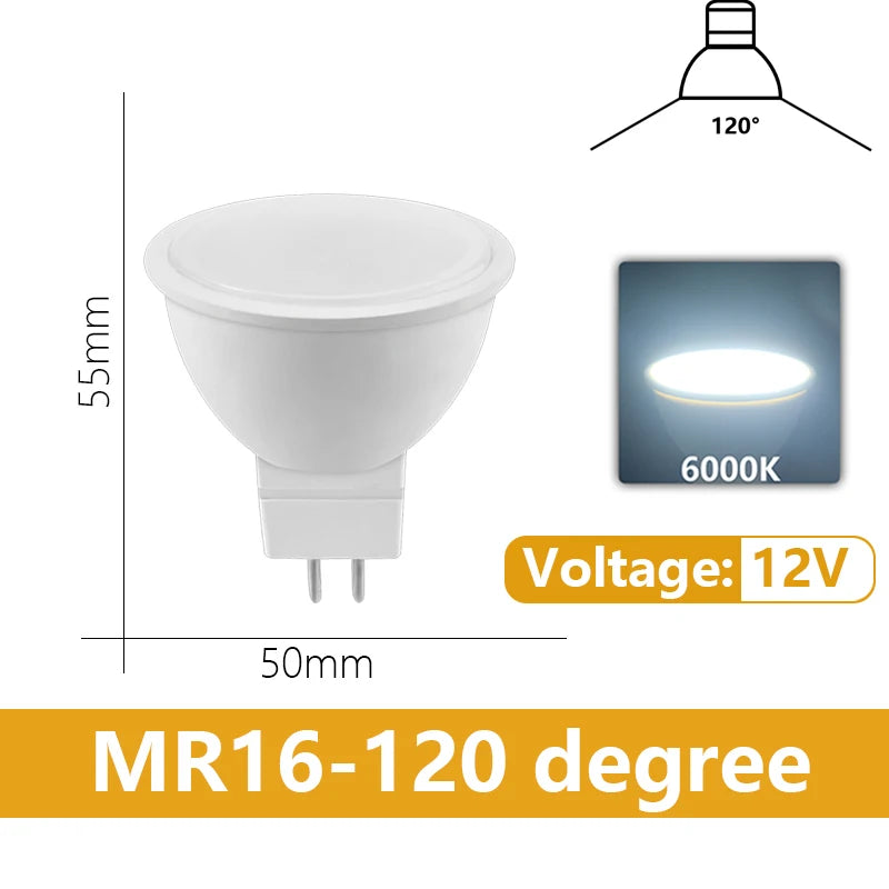 MR16 LED Spotlight Bulbs – Low Voltage GU5.3 Lighting for Home Kitchen