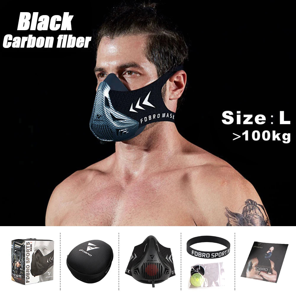 Elevation Training Mask – Black Fitness Gear for Running and Gym Workouts