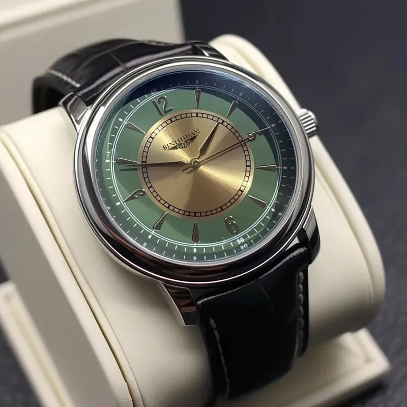 Luxury Leather Quartz Wristwatch – Waterproof Business Watch for Men