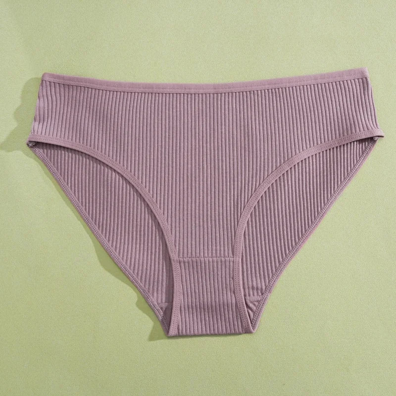 Cotton Briefs – Soft Striped Low Rise Underwear for Women