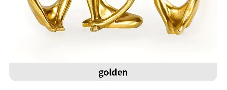 Abstract Figure Sculpture – Minimalist Resin Ornament for Modern Home Decor