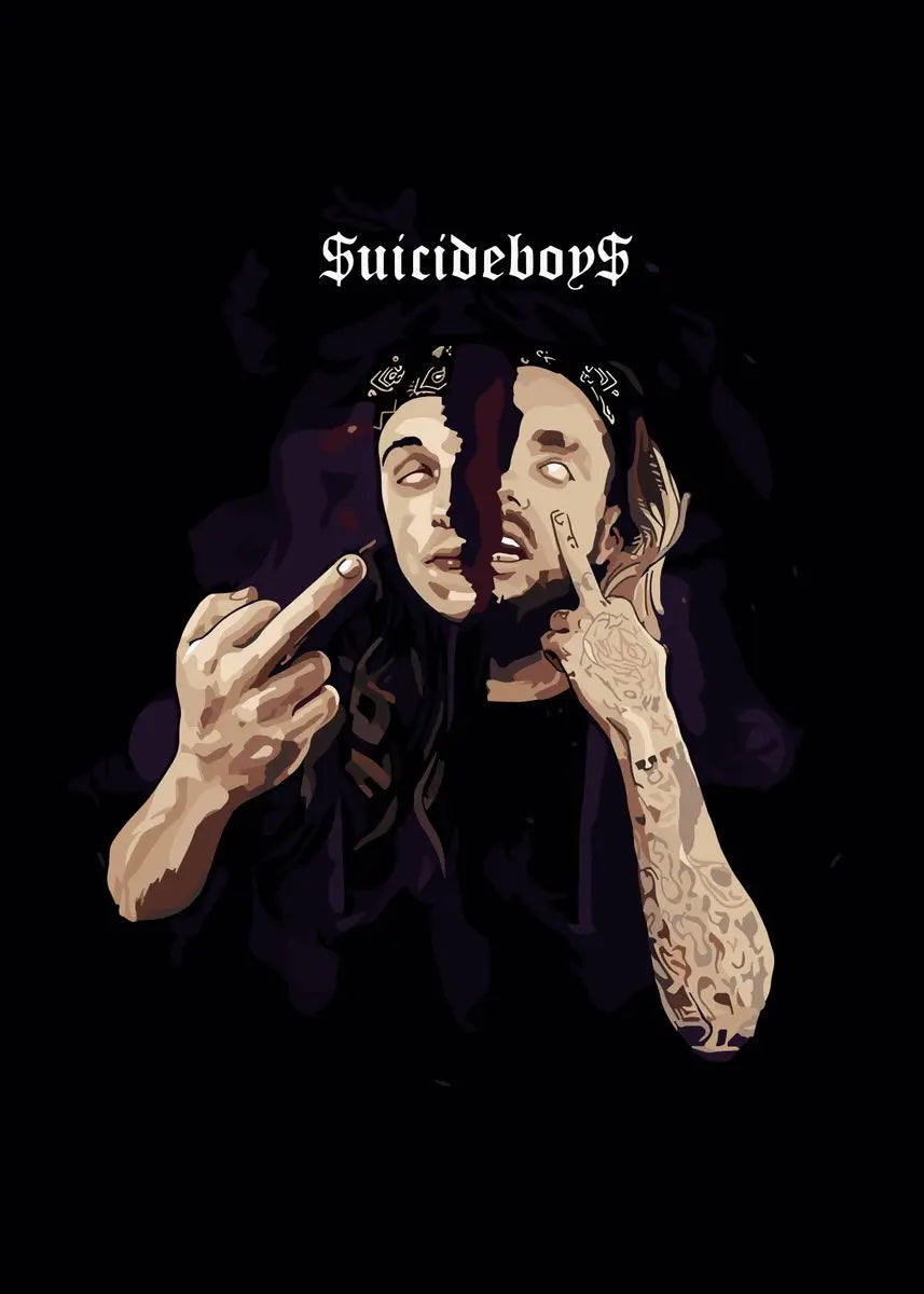 Suicideboys Band Canvas Poster – Vintage Hip Hop Music Wall Art for Home Decor