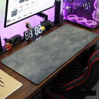 Large Grey Desk Mat – 900x400mm Stitched Edge Mouse Pad for Gaming and Office