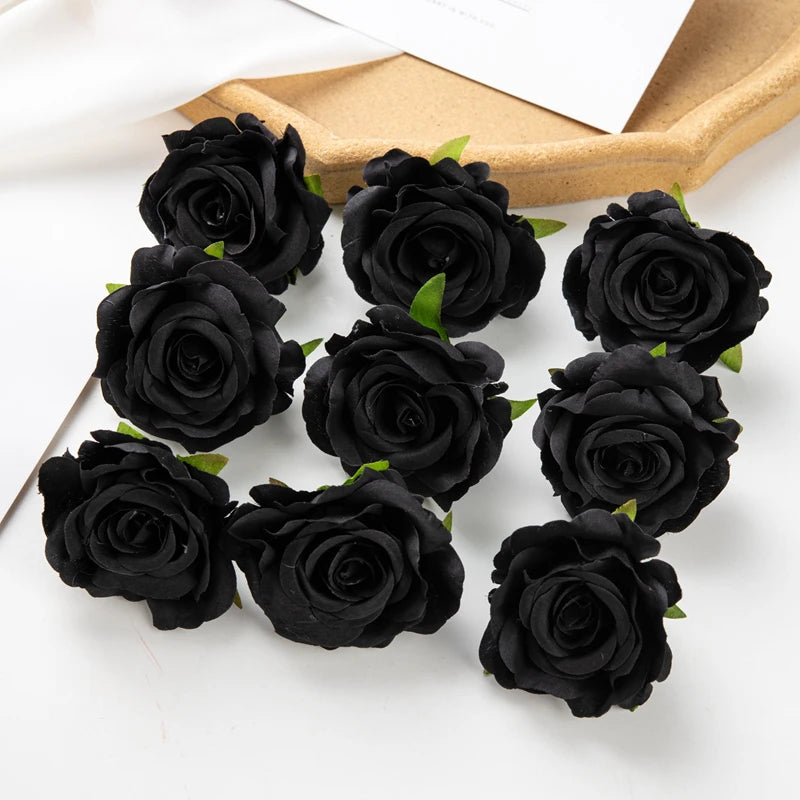 Artificial Silk Rose Heads – Decorative Flowers for Wedding Home Decor