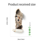 3D Peeping Kitten Toilet Sticker – Waterproof Decal for Bathroom Decor