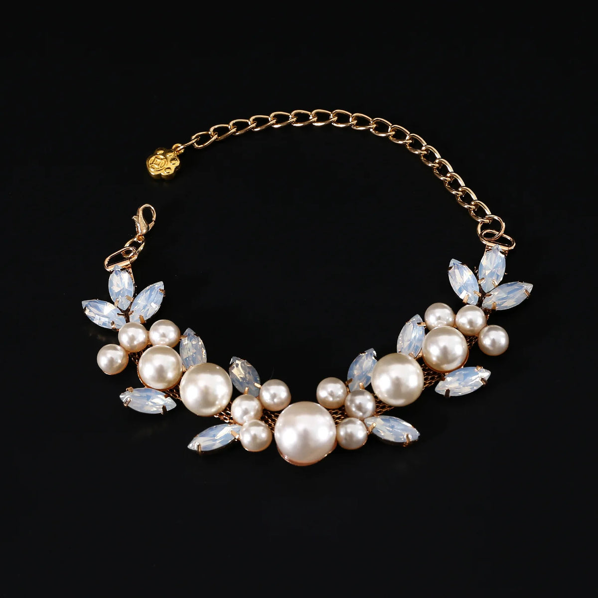 Rhinestone Pearl Pet Collar – Jeweled Dog and Cat Necklace for Weddings