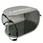 Collapsible Mesh Laundry Hamper – Breathable Pop-Up Basket for Dorm and Travel