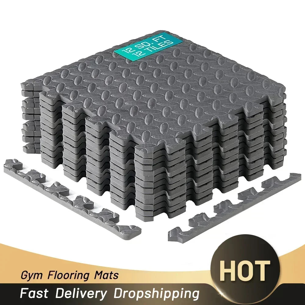 Interlocking EVA Foam Floor Tiles – Non-Slip Exercise Mats for Home Gym