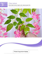 Silk Wisteria Hanging Vines – 110cm Artificial Flower Garland for Wedding Decor