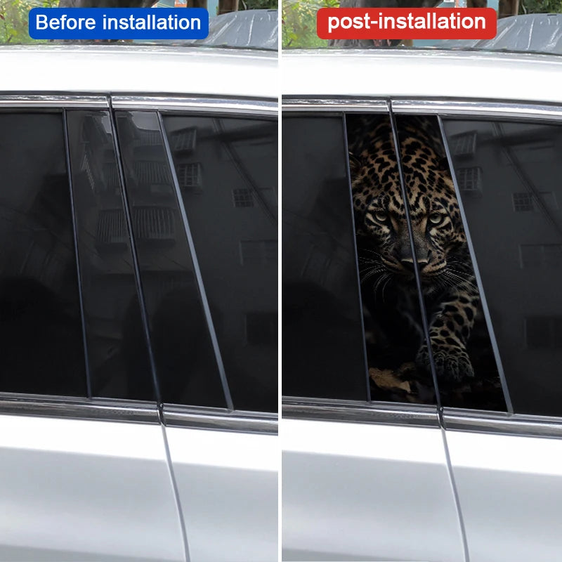 Lion Vinyl Car Decals – Waterproof B-Pillar Styling for Automotive Tuning