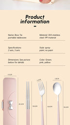 Stainless Steel Cutlery Set – Portable Flatware for Camping and Picnics