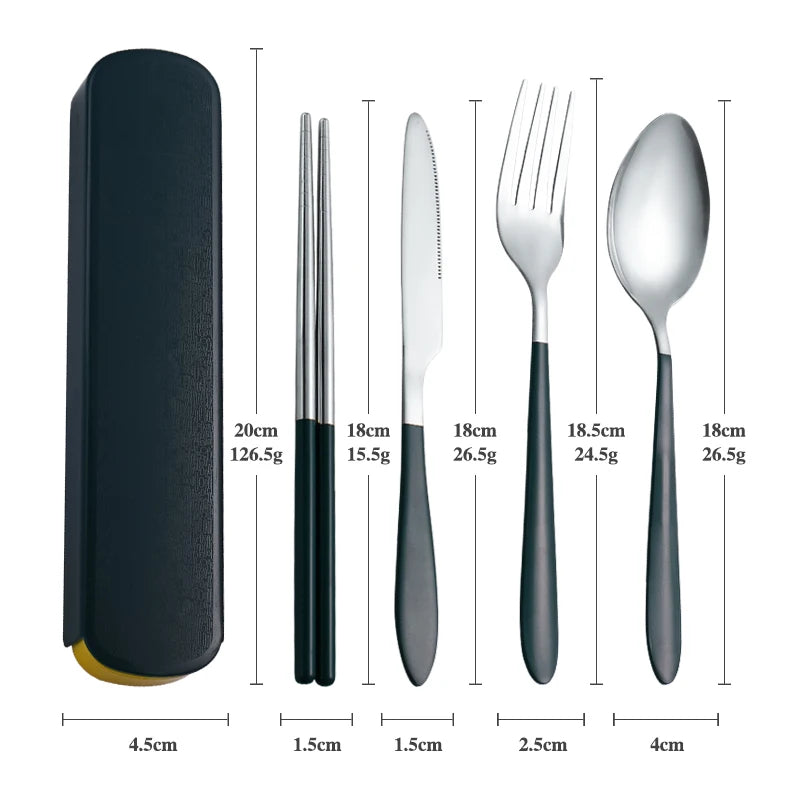 Portable Stainless Steel Cutlery Set – Durable Flatware for Camping and Travel