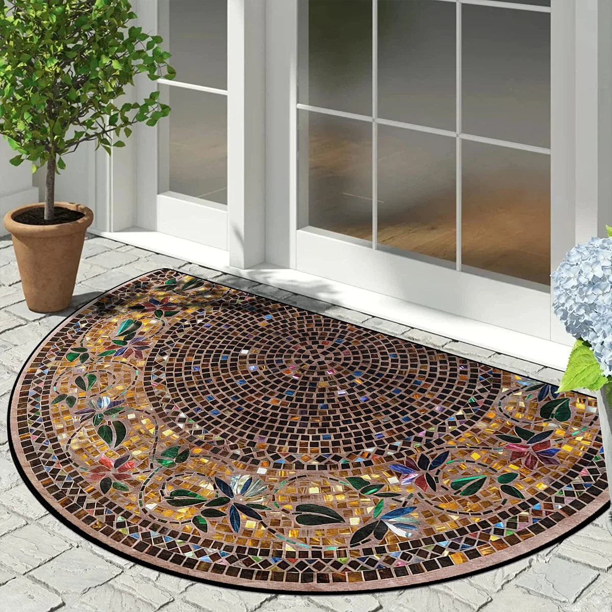 Retro Non-Slip Entrance Mat – Wear-Resistant Absorbent Rug for Home Decor
