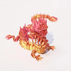 3D Printed Winged Dragon Figurine – Crystal Ornament for Desk Decor Gift