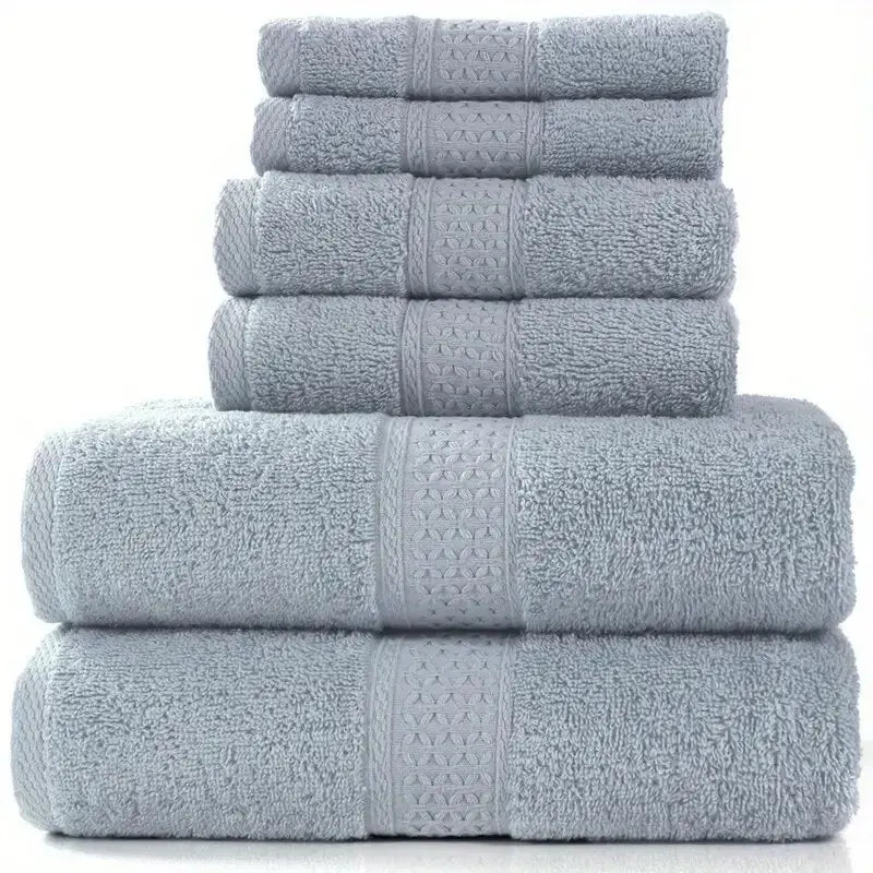Soft Cotton Bath Towel – Absorbent Solid Color Washcloth for Hotel Bathroom