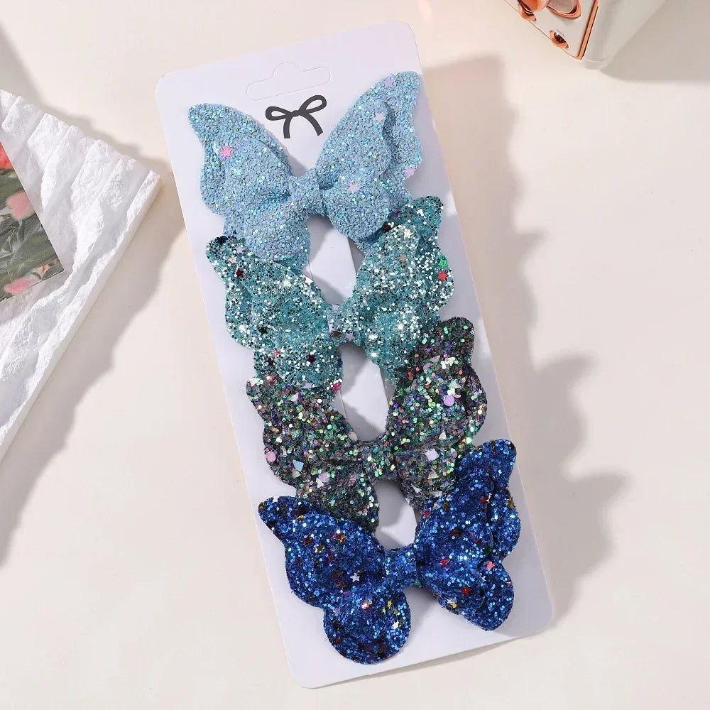 Sequined Butterfly Hair Clips – Cute Decorative Bows for Toddler Hairstyles