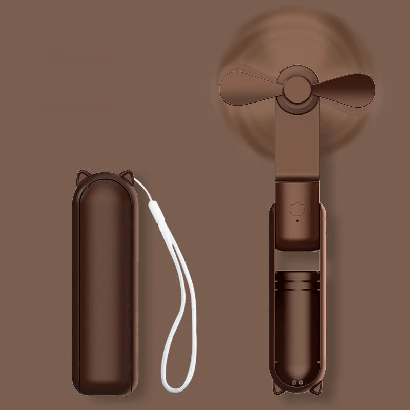 Portable Handheld Turbo Fan – Rechargeable Personal Cooler for Outdoor Travel