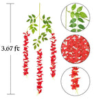 Silk Wisteria Hanging Vines – 110cm Artificial Flower Garland for Wedding Decor