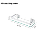 Tempered Glass Wall Shelf – Bathroom Storage Organizer for Shower Accessories