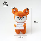 Handmade Wool Crochet Dog Doll – Positive Affirmation Plush for Home Decor