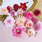 Mixed Silk Rose Artificial Flowers – Floral Decor for Weddings and DIY Crafts