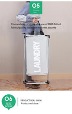 Foldable Grid Laundry Basket – Waterproof Storage for Clothes and Toys