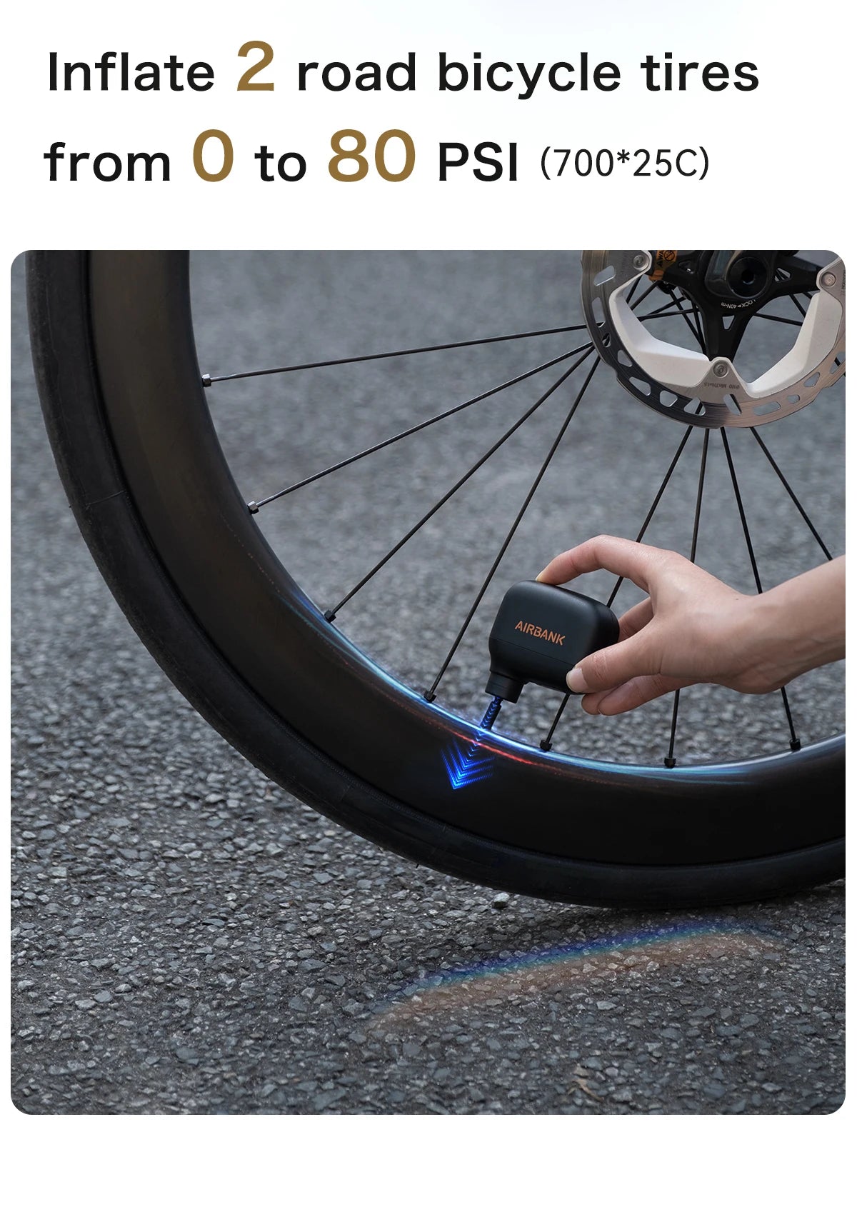 Portable Electric Bike Pump – Cordless Tire Inflator for Cycling Travel