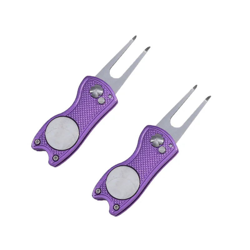 Foldable Golf Divot Tool – Groove Cleaner for Putting Green Training