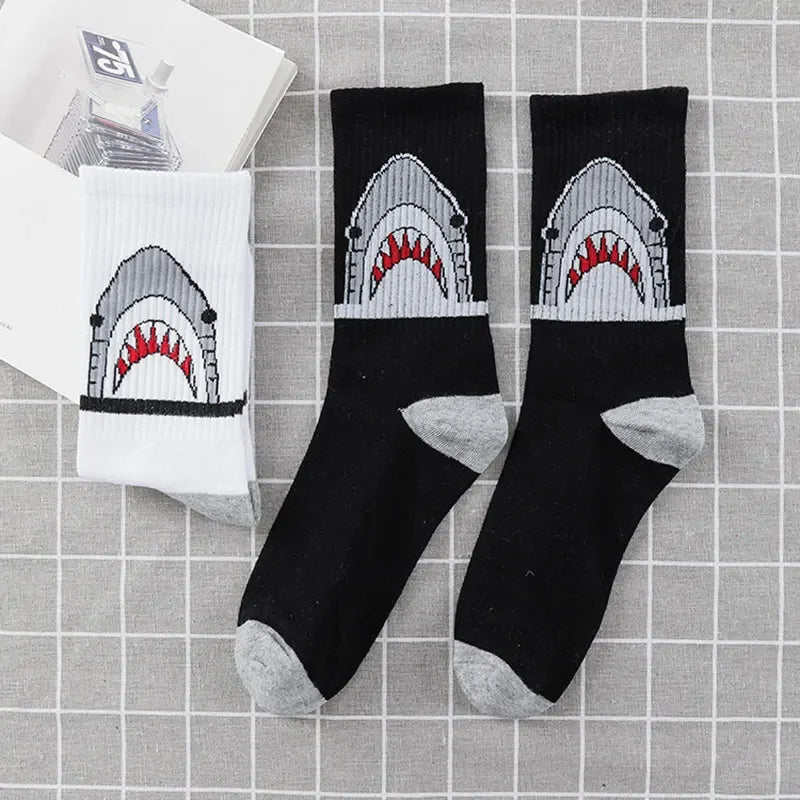 Harajuku Cotton Crew Socks – Unisex Hip Hop Streetwear for Casual Wear