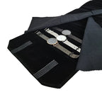 Velvet Watch Roll Bag – Portable Jewelry Organizer for Travel Storage
