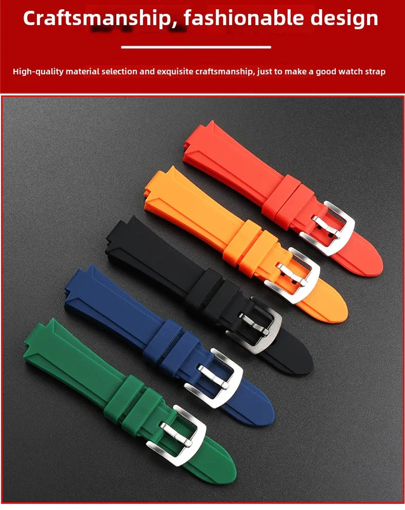 Rubber Watch Strap – Silicone Diving Band for Oris Aquis Series