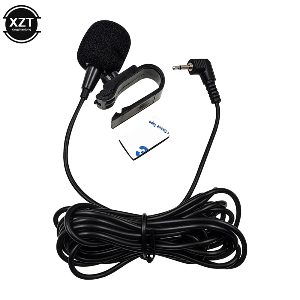 External Wired Microphone – 2.5mm/3.5mm Stereo Plug for Car Radio Hands-Free