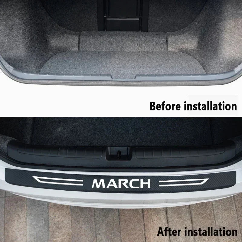 Carbon Fiber Door Sill Protectors – Threshold Trim for Nissan March