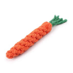 Braided Carrot Cotton Rope – Durable Molar Chew Toy for Puppy Teeth Cleaning