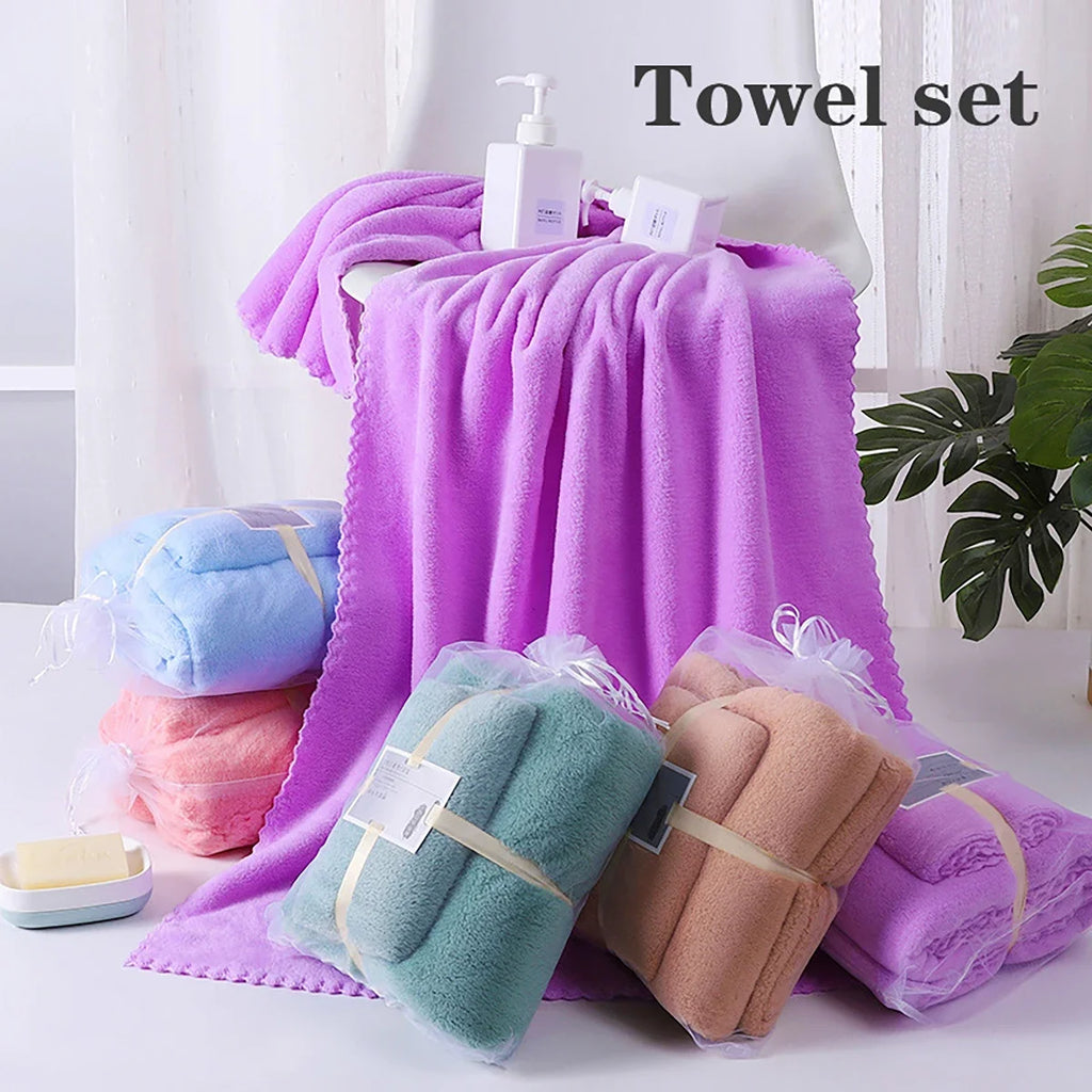 Coral Velvet Bath Towels – Super Soft Absorbent Fabric for Hotel and Spa Use