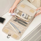 Waterproof Cosmetic Travel Bag – Hanging Toiletry Organizer for Women