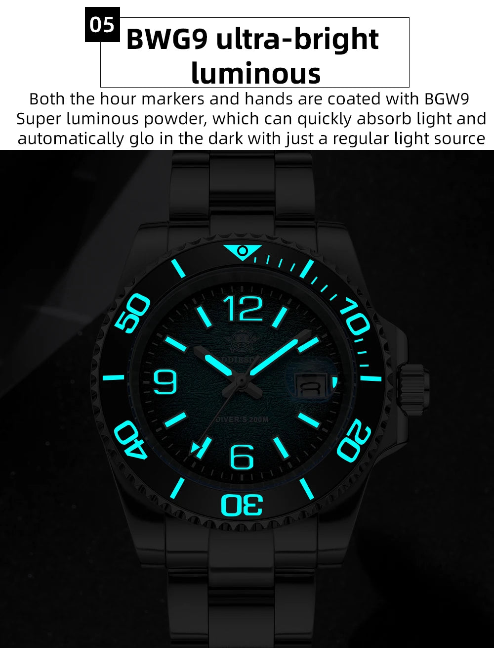 ADDIESDIVE 41mm Men's Diving Watch – Stainless Steel Quartz for Scuba Diving