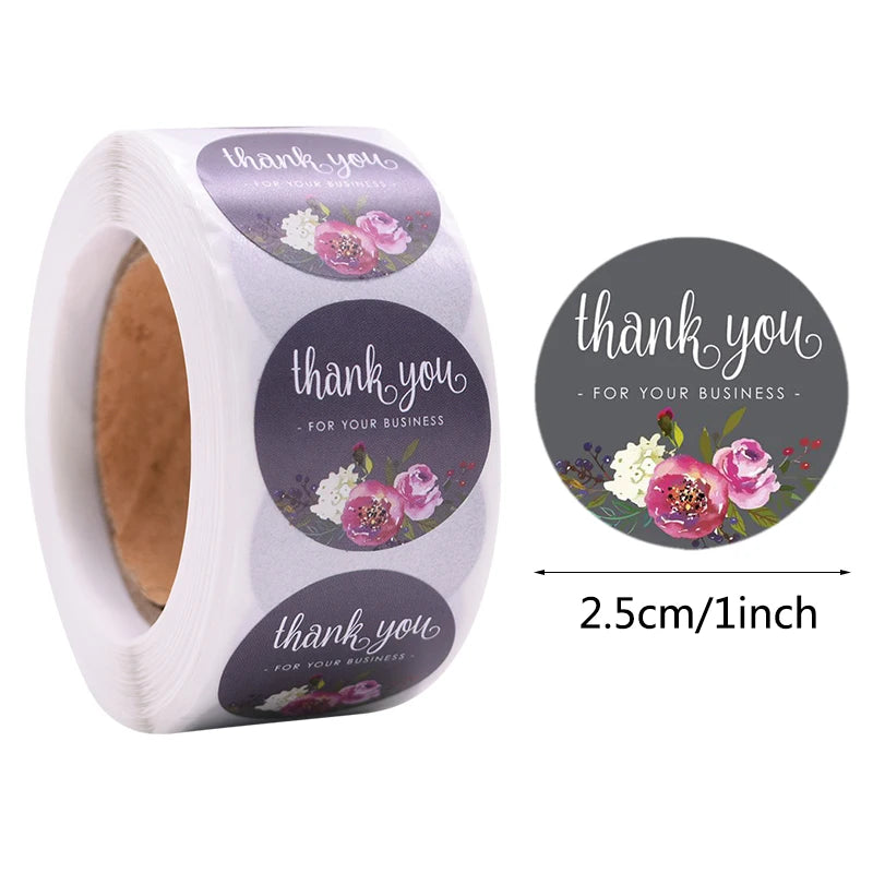 Decorative Thank You Sealing Stickers for Party Gift Labels and Scrapbooking
