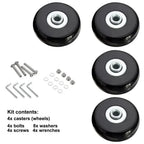 Luggage Replacement Wheels – Silent Repair Kit for Travel Suitcase