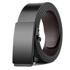 Genuine Leather Automatic Belt – Luxury Metal Buckle Strap for Men