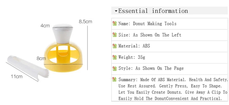 Donut Mold Cutter – Kitchen Baking Tool for Homemade Dessert Making