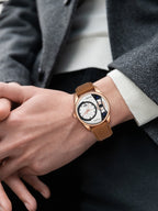 Minimalist Quartz Watch – Luxury Double Strap Set for Business Gift