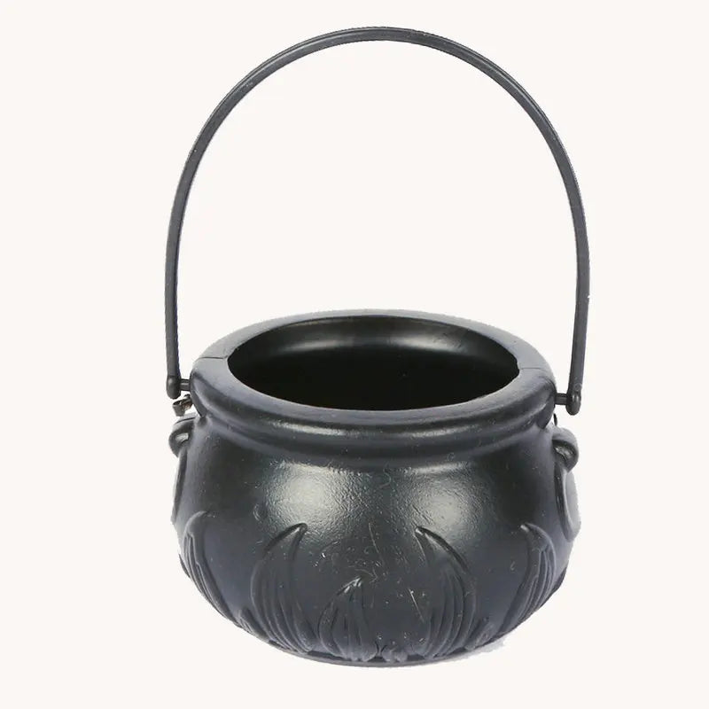 Large Plastic Cauldron – Halloween Candy Holder for Party Decorations