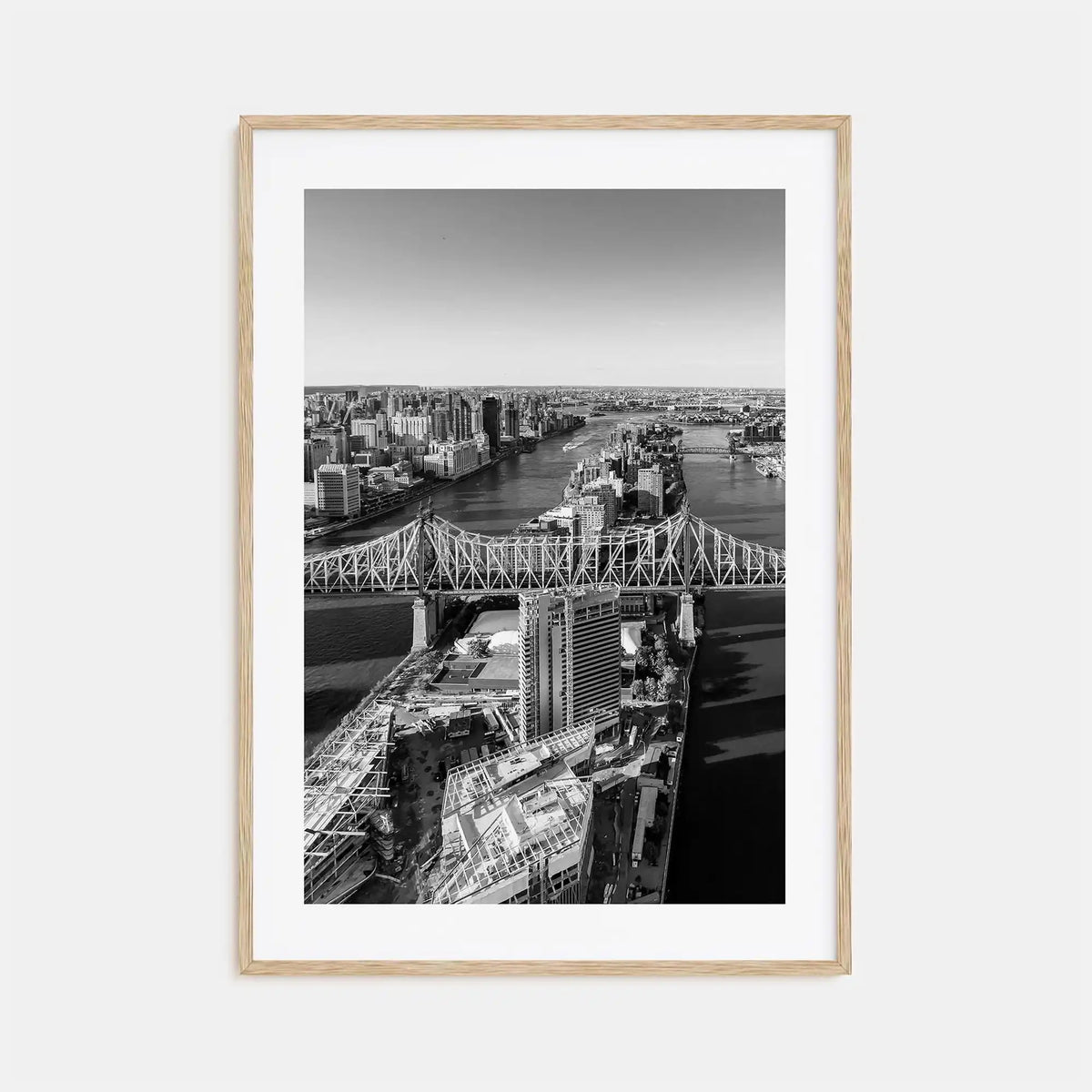 NYC Map Canvas Wall Art – Black and White Cityscape Print for Home Decor